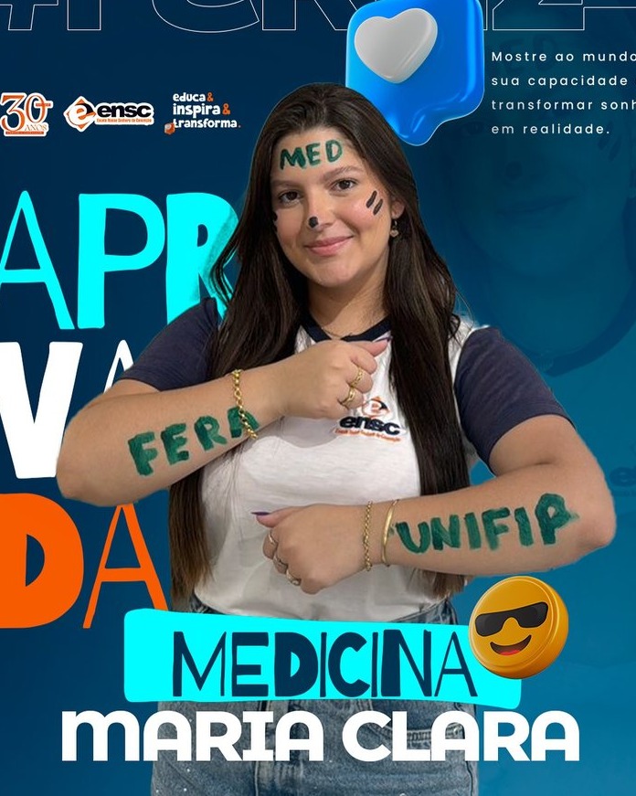 Maria Clara - aprovada em Medicina, UNIFIP